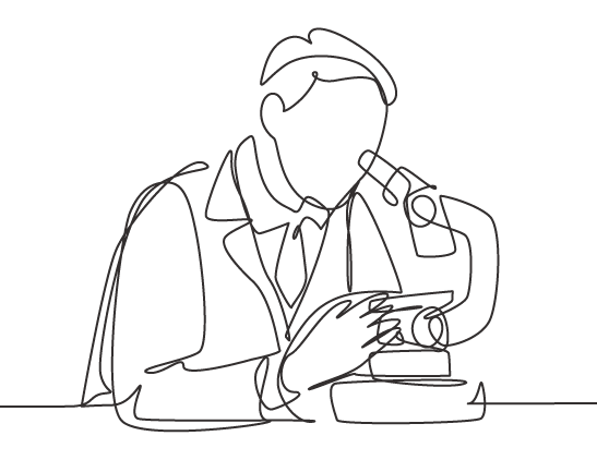 Researcher working in laboratory