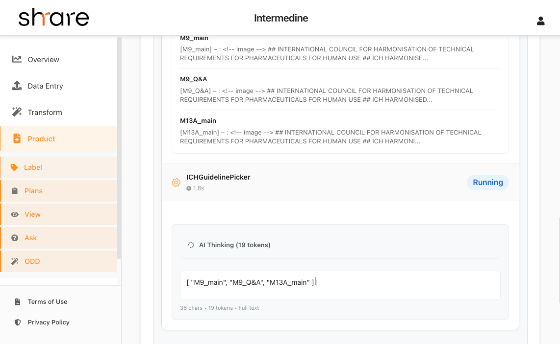 Data processing dashboard screenshot